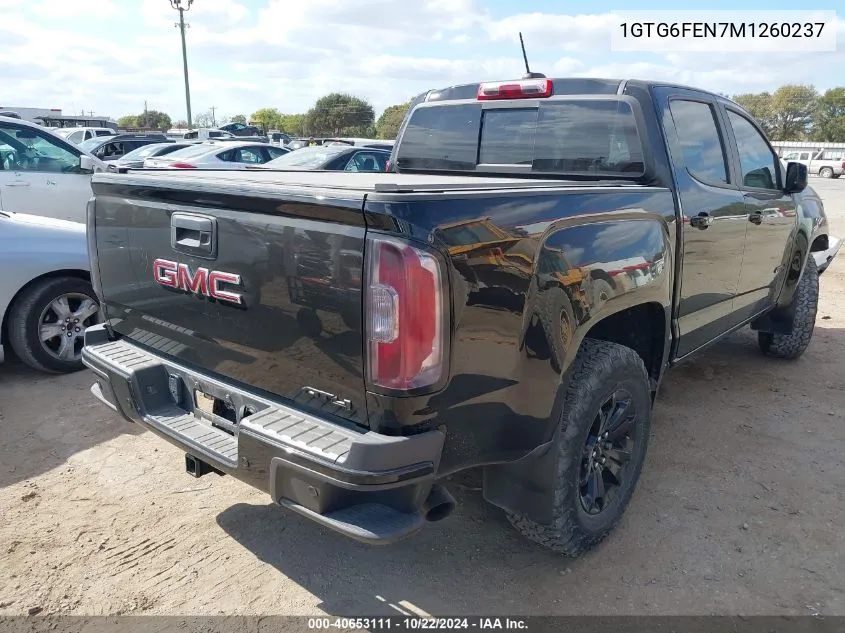 2021 GMC Canyon 4Wd Short Box At4 - Leather VIN: 1GTG6FEN7M1260237 Lot: 40653111