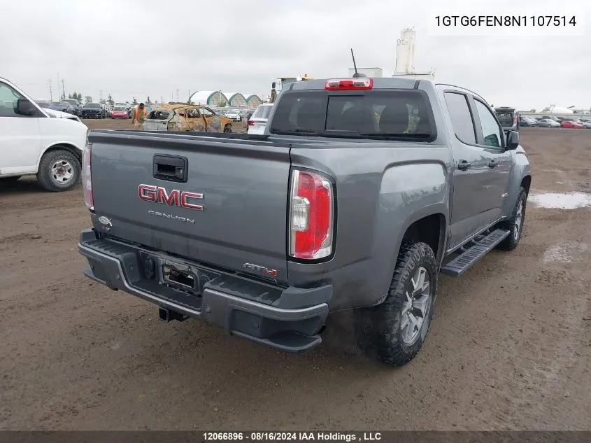 2022 GMC Canyon At4 VIN: 1GTG6FEN8N1107514 Lot: 12066896