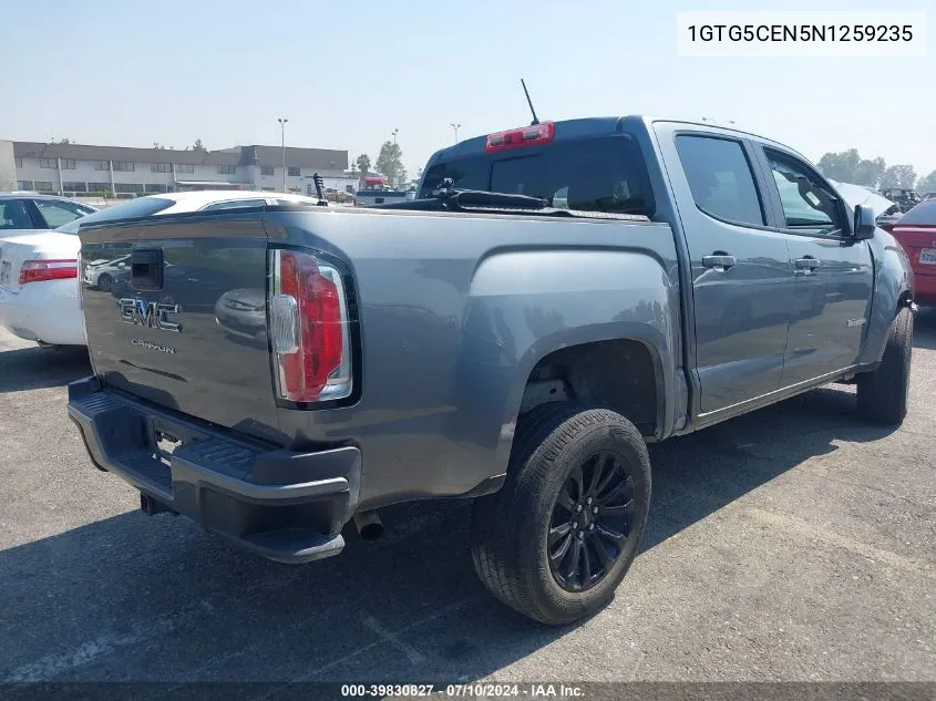 2022 GMC Canyon 2Wd Short Box Elevation VIN: 1GTG5CEN5N1259235 Lot: 39830827