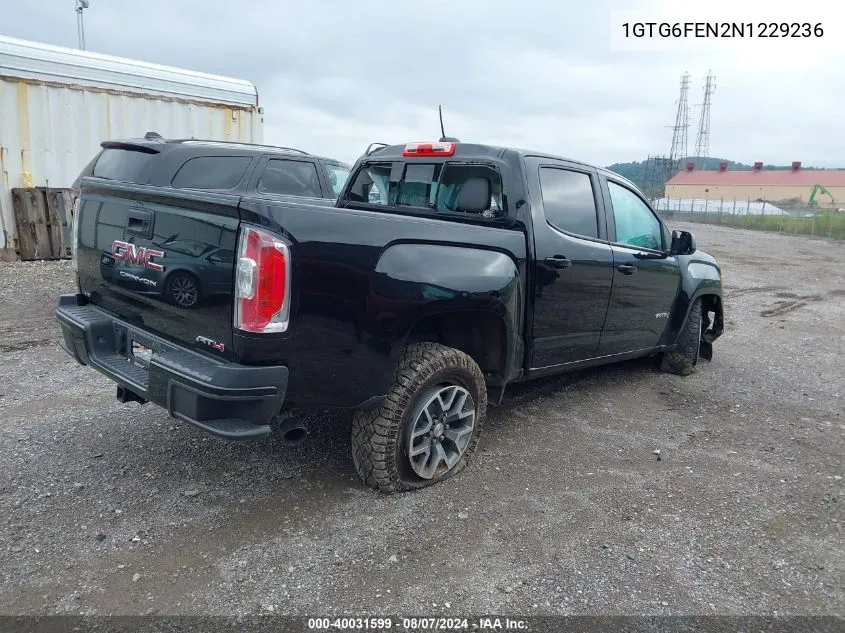 2022 GMC Canyon 4Wd Short Box At4 - Cloth VIN: 1GTG6FEN2N1229236 Lot: 40031599