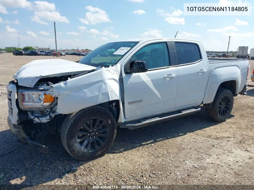 2022 GMC Canyon 2Wd Short Box Elevation VIN: 1GTG5CEN6N1184805 Lot: 40046775