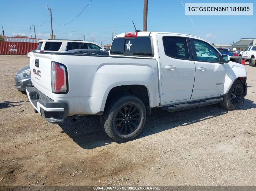 2022 GMC Canyon 2Wd Short Box Elevation VIN: 1GTG5CEN6N1184805 Lot: 40046775