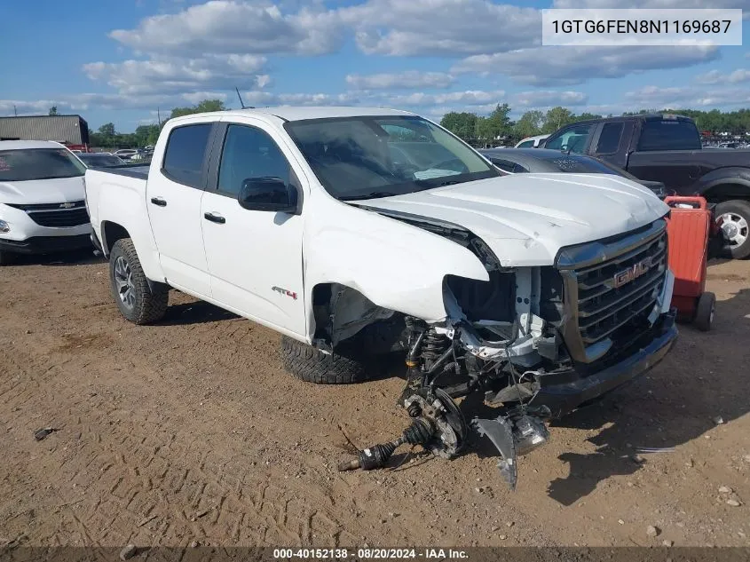 2022 GMC Canyon 4Wd Short Box At4 - Cloth VIN: 1GTG6FEN8N1169687 Lot: 40152138