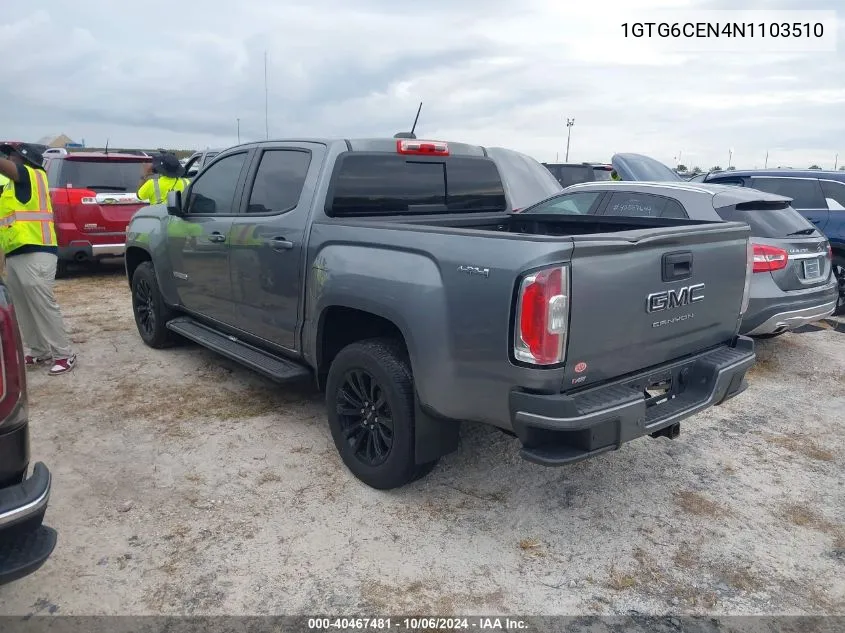 2022 GMC Canyon 4Wd Short Box Elevation VIN: 1GTG6CEN4N1103510 Lot: 40467481