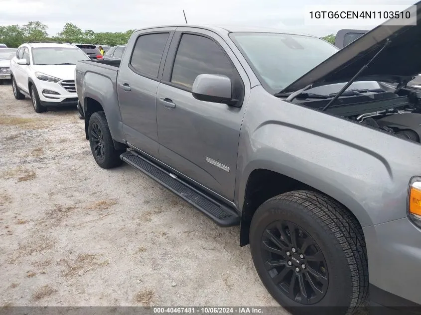 2022 GMC Canyon 4Wd Short Box Elevation VIN: 1GTG6CEN4N1103510 Lot: 40467481