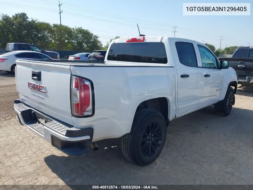 2022 GMC Canyon 2Wd Short Box Elevation Standard VIN: 1GTG5BEA3N1296405 Lot: 40512574