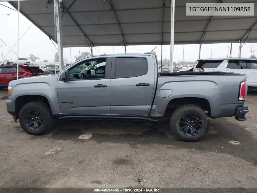 1GTG6FEN6N1109858 2022 GMC Canyon 4Wd Short Box At4 - Leather