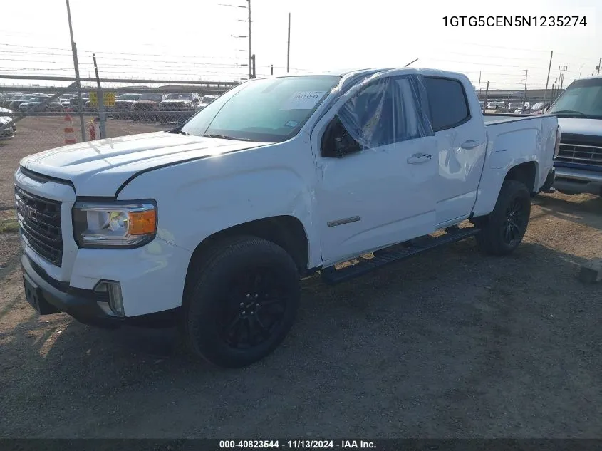 2022 GMC Canyon 2Wd Short Box Elevation VIN: 1GTG5CEN5N1235274 Lot: 40823544