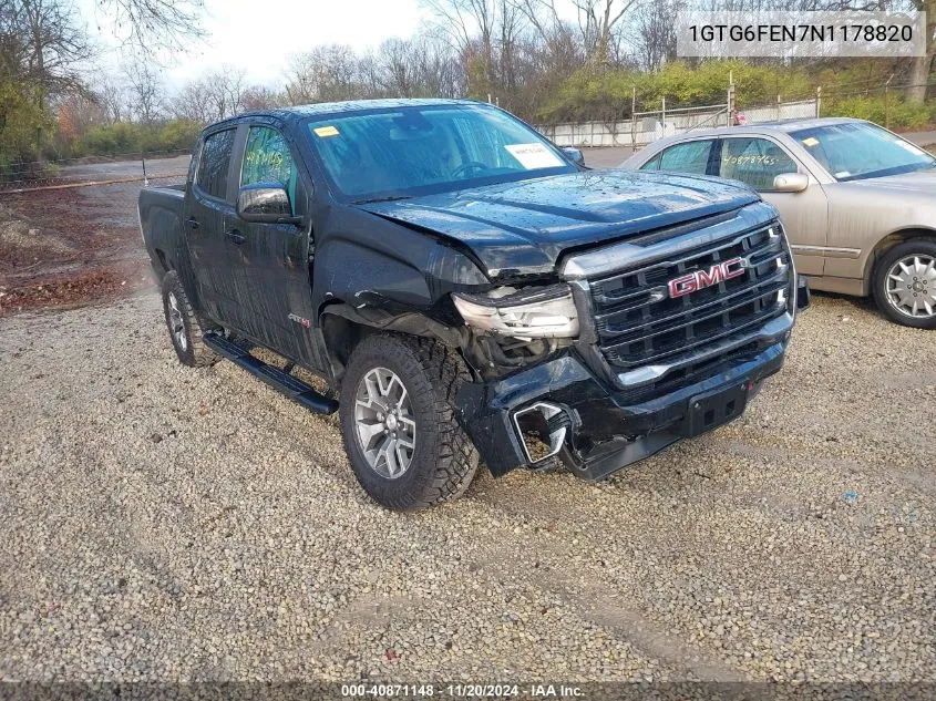 2022 GMC Canyon 4Wd Long Box At4 - Cloth/4Wd Long Box At4 - Leather/4Wd Short Box At4 - Cloth VIN: 1GTG6FEN7N1178820 Lot: 40871148