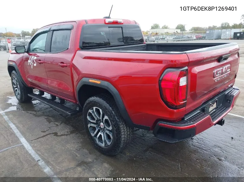 2023 GMC Canyon 4Wd Short Box At4 VIN: 1GTP6DEK8P1269401 Lot: 40770003