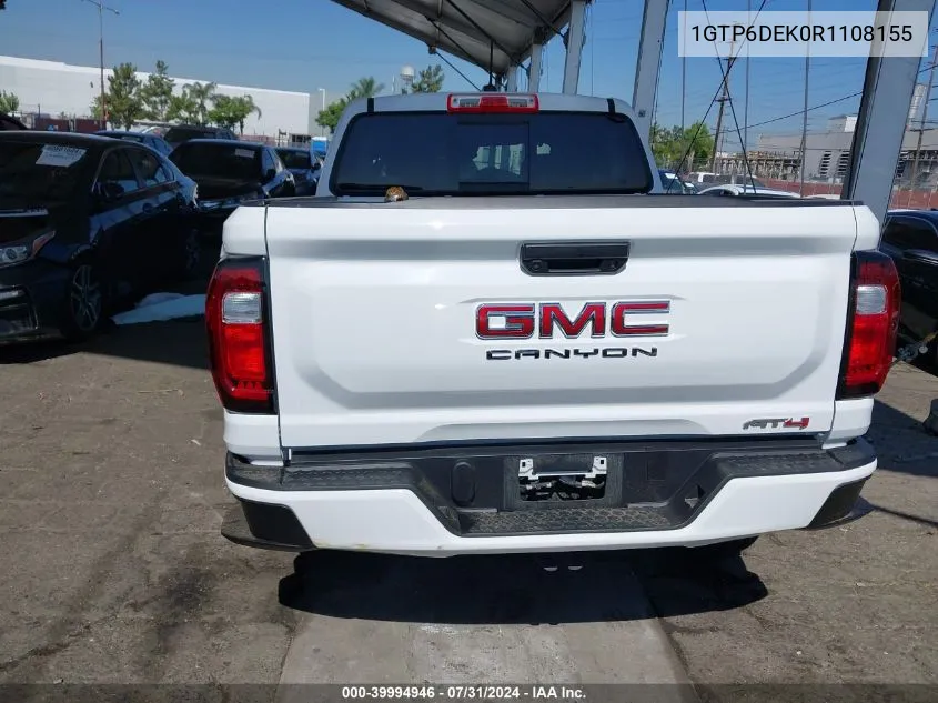 2024 GMC Canyon 4Wd At4 VIN: 1GTP6DEK0R1108155 Lot: 39994946