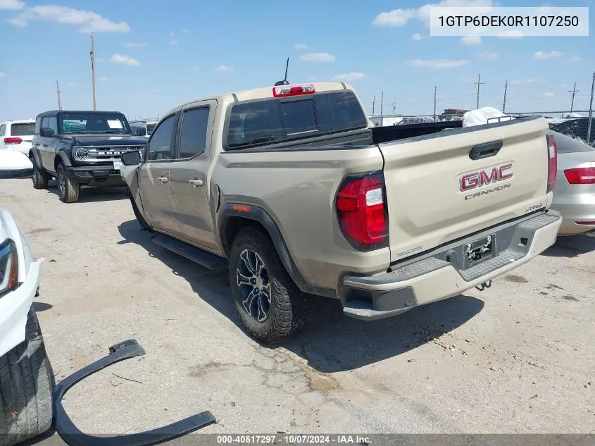 2024 GMC Canyon 4Wd At4 VIN: 1GTP6DEK0R1107250 Lot: 40517297