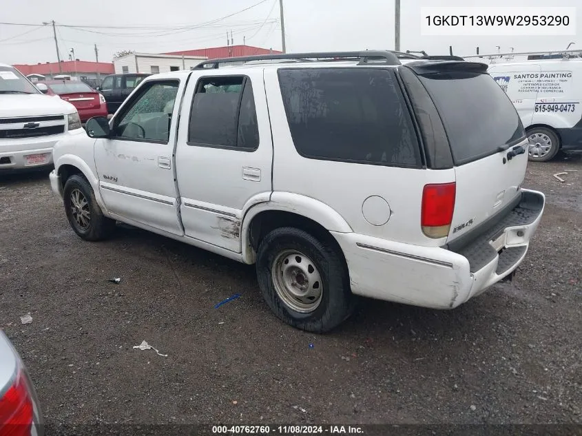 1998 GMC Envoy VIN: 1GKDT13W9W2953290 Lot: 40762760