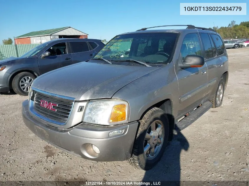 2002 GMC Envoy VIN: 1GKDT13S022434779 Lot: 12122154