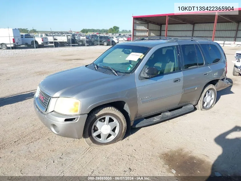 2002 GMC Envoy Sle VIN: 1GKDT13S422365904 Lot: 39593005