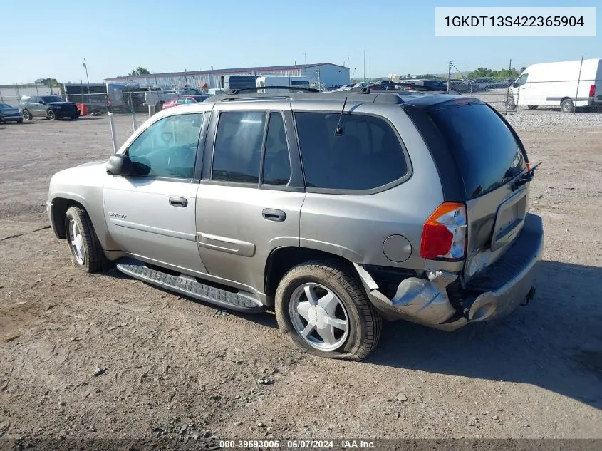 2002 GMC Envoy Sle VIN: 1GKDT13S422365904 Lot: 39593005