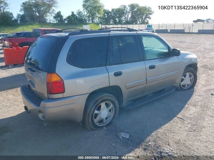 2002 GMC Envoy Sle VIN: 1GKDT13S422365904 Lot: 39593005