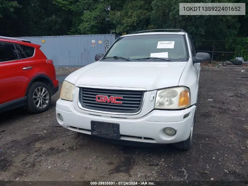 2002 GMC Envoy Slt VIN: 1GKDT13S922401652 Lot: 39935891