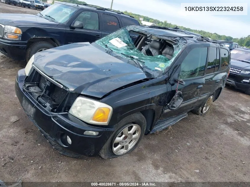 2002 GMC Envoy Slt VIN: 1GKDS13SX22324258 Lot: 40028671