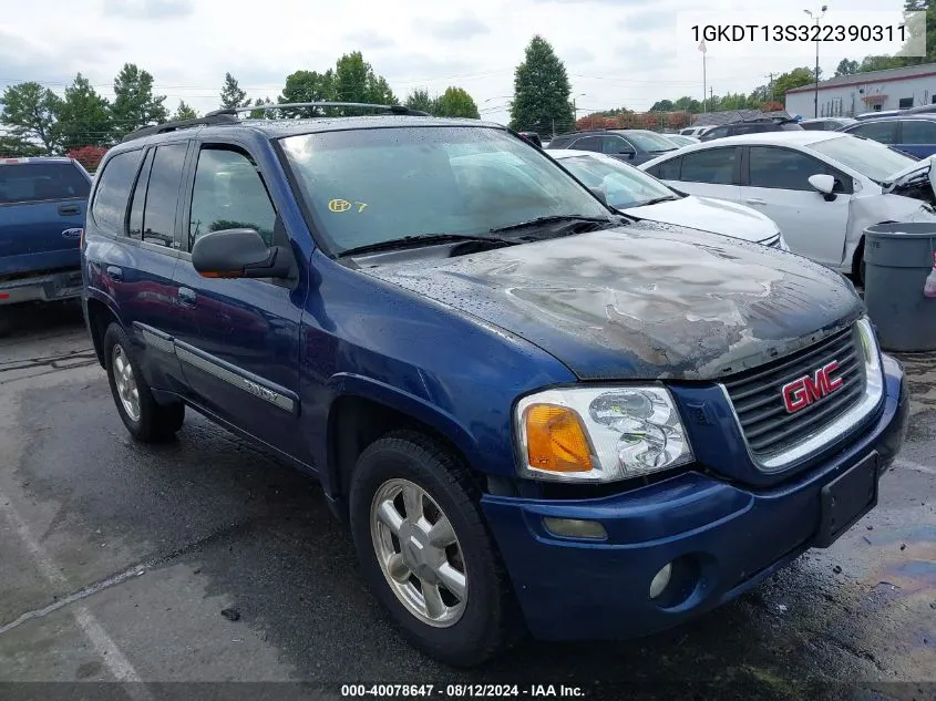 2002 GMC Envoy Slt VIN: 1GKDT13S322390311 Lot: 40078647