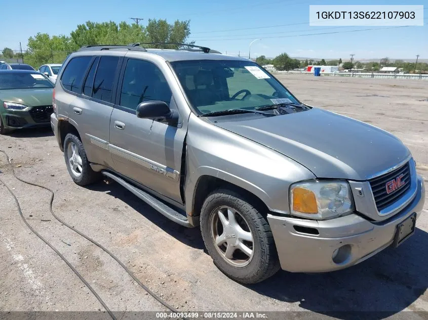 2002 GMC Envoy Slt VIN: 1GKDT13S622107903 Lot: 40093499