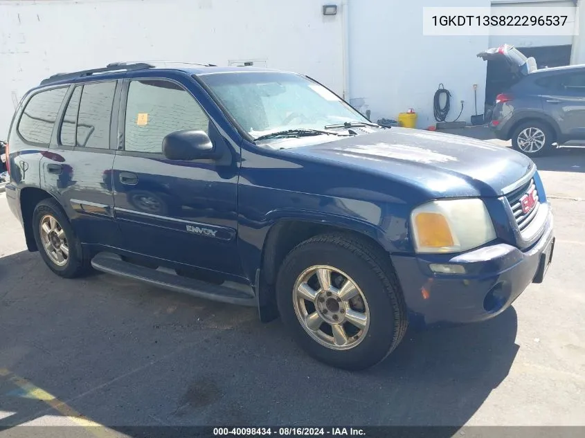 2002 GMC Envoy Sle/Slt VIN: 1GKDT13S822296537 Lot: 40098434