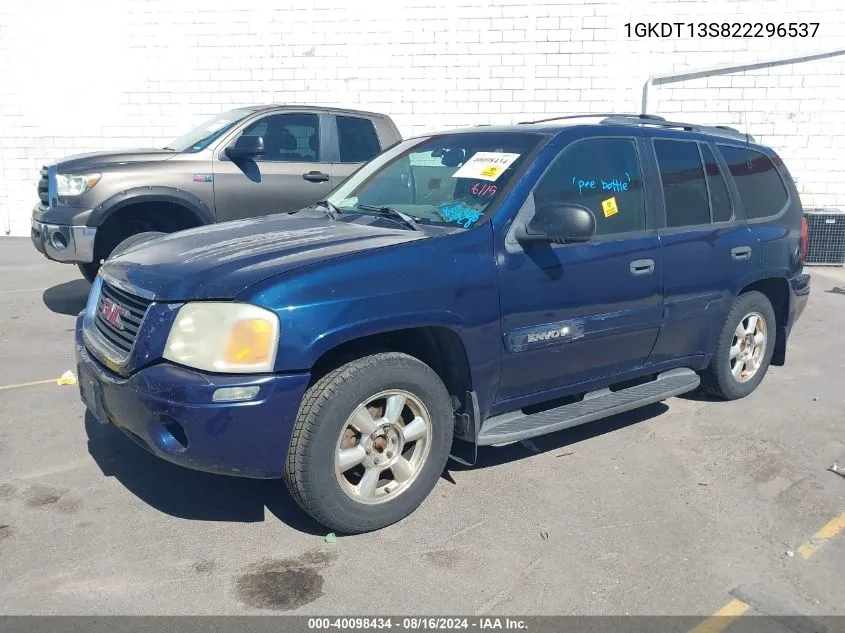 2002 GMC Envoy Sle/Slt VIN: 1GKDT13S822296537 Lot: 40098434