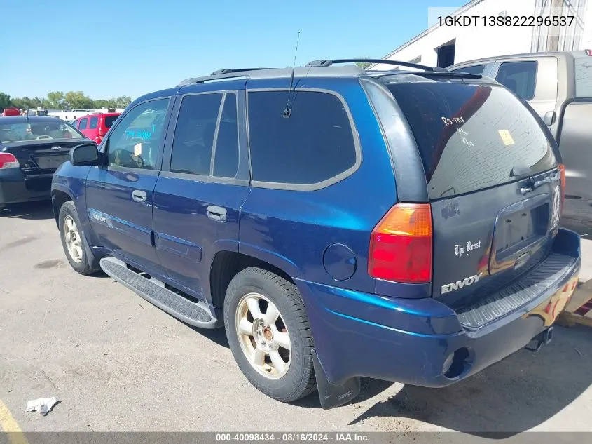 2002 GMC Envoy Sle/Slt VIN: 1GKDT13S822296537 Lot: 40098434