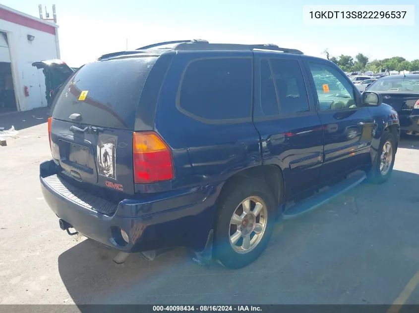 2002 GMC Envoy Sle/Slt VIN: 1GKDT13S822296537 Lot: 40098434