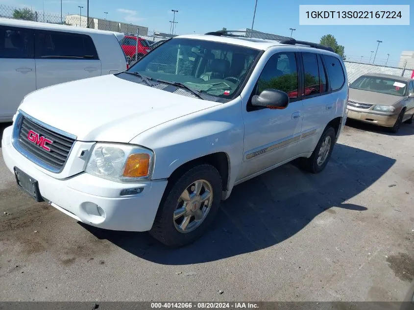 2002 GMC Envoy VIN: 1GKDT13S022167224 Lot: 40142066