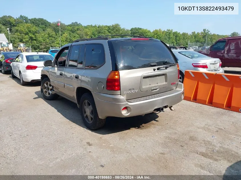 2002 GMC Envoy Sle VIN: 1GKDT13S822493479 Lot: 40198683