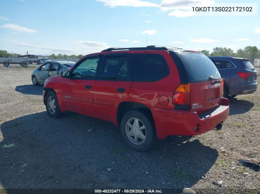 2002 GMC Envoy Sle VIN: 1GKDT13S022172102 Lot: 40232477