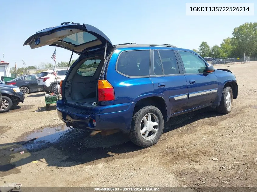 2002 GMC Envoy VIN: 1GKDT13S722526214 Lot: 40306783