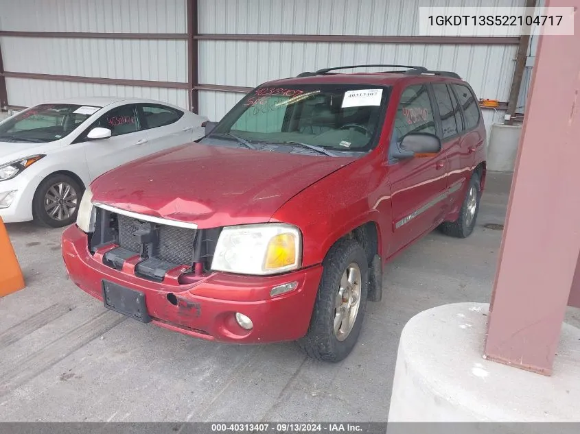 2002 GMC Envoy Slt VIN: 1GKDT13S522104717 Lot: 40313407