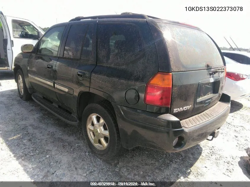 2002 GMC Envoy Slt VIN: 1GKDS13S022373078 Lot: 40329918