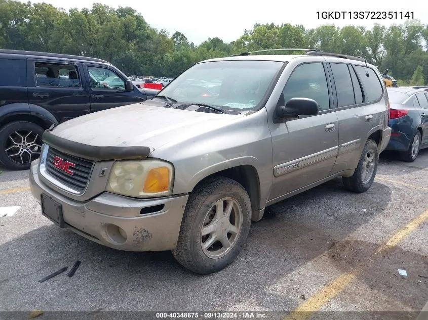 1GKDT13S722351141 2002 GMC Envoy Slt