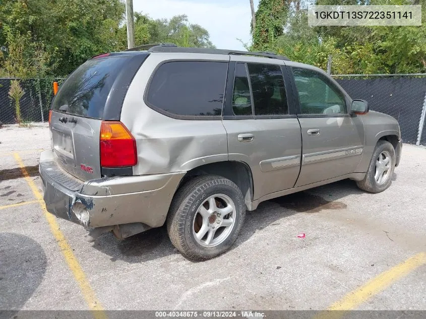 1GKDT13S722351141 2002 GMC Envoy Slt