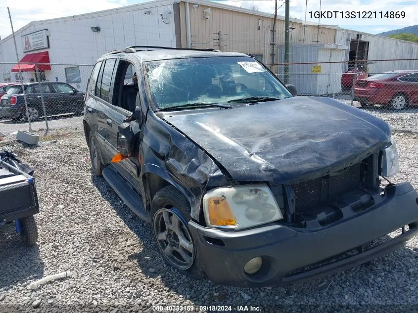 2002 GMC Envoy Slt VIN: 1GKDT13S122114869 Lot: 40353159