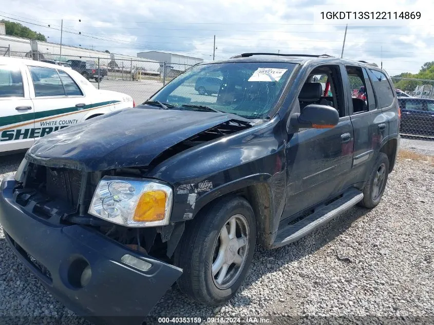 2002 GMC Envoy Slt VIN: 1GKDT13S122114869 Lot: 40353159