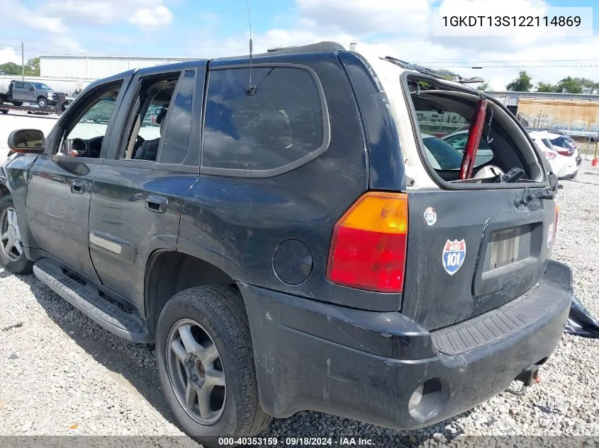 2002 GMC Envoy Slt VIN: 1GKDT13S122114869 Lot: 40353159