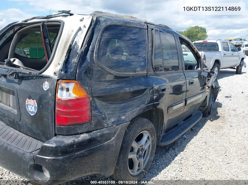 2002 GMC Envoy Slt VIN: 1GKDT13S122114869 Lot: 40353159