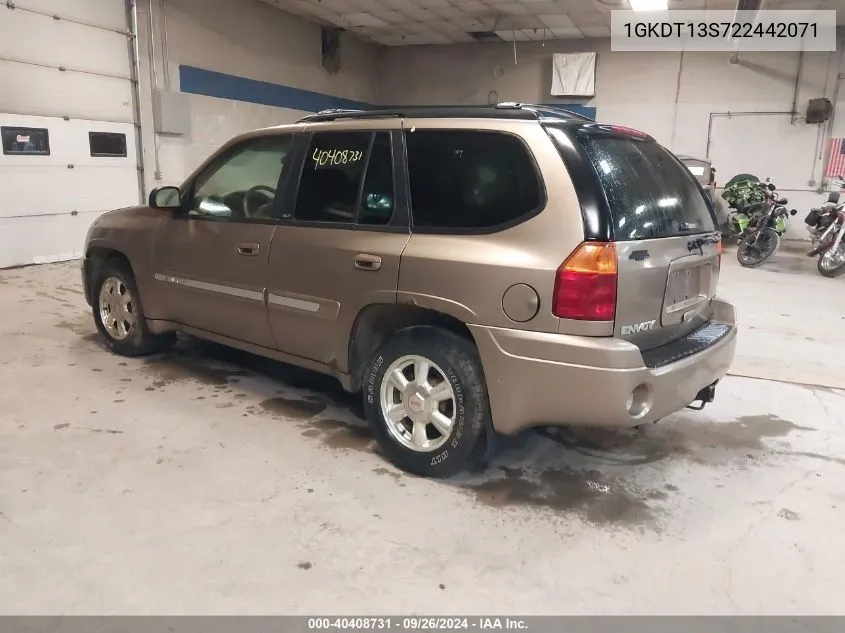 2002 GMC Envoy Slt VIN: 1GKDT13S722442071 Lot: 40408731