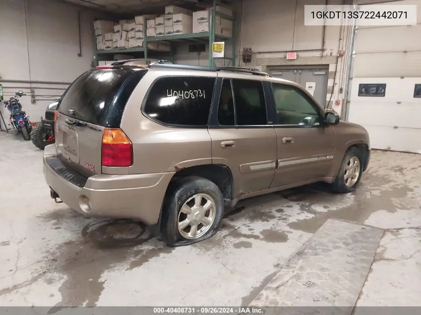 2002 GMC Envoy Slt VIN: 1GKDT13S722442071 Lot: 40408731