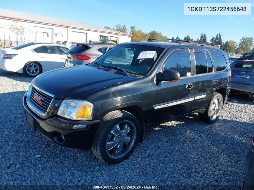 2002 GMC Envoy Slt VIN: 1GKDT13S722456648 Lot: 40417552