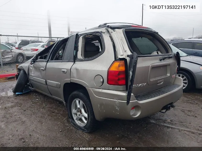 2002 GMC Envoy Slt VIN: 1GKDT13S322197141 Lot: 40436519