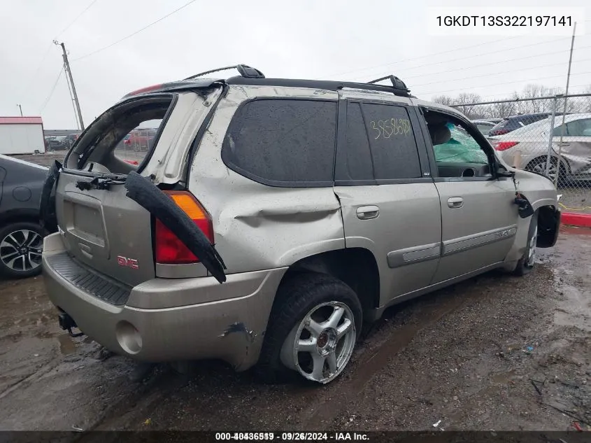 2002 GMC Envoy Slt VIN: 1GKDT13S322197141 Lot: 40436519