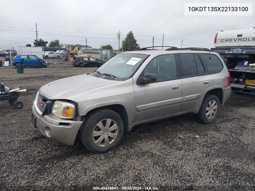 2002 GMC Envoy Slt VIN: 1GKDT13SX22133100 Lot: 40436843