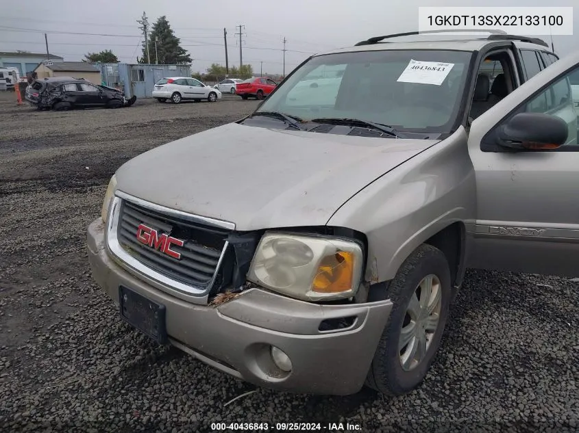 2002 GMC Envoy Slt VIN: 1GKDT13SX22133100 Lot: 40436843