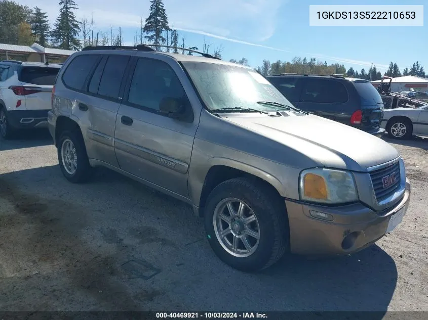 2002 GMC Envoy Sle VIN: 1GKDS13S522210653 Lot: 40469921