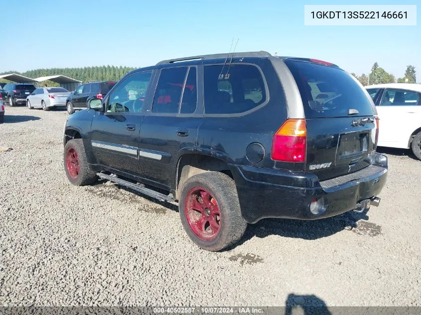 2002 GMC Envoy Slt VIN: 1GKDT13S522146661 Lot: 40502587